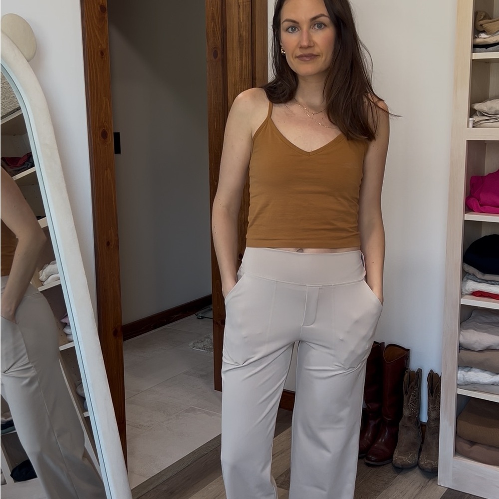 Elegant Cream Women's Trousers